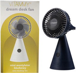 VITAMMY dream desk fan granatowy Mini wentylator biurkowy