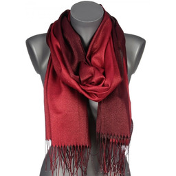 Szalik damski szal błyszczący ZŁOTA NITKA z frędzlami