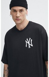 New Era t-shirt bawełniany męski kolor czarny