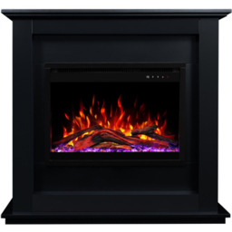 Aflamo Sund Black 3D (45x60)-kominek elektryczny z obudową