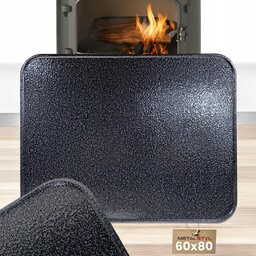 Blacha pod piec kominek przedpiecowa 60x80 srebrno czarna
