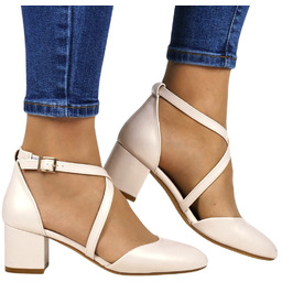 Czółenka Sandały Buty Na Niskim Obcasie Sergio Leone