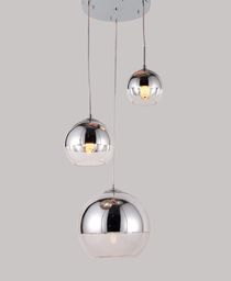 NOWOCZESNA LAMPA WISZĄCA CHROMOWANA VERONI TRIO