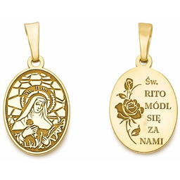 Medalik srebrny Ag 925 Święta Rita MDC001G