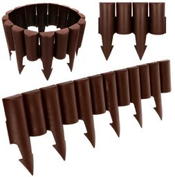 Palisada ogrodowa brązowa 2,5 m 10 el.