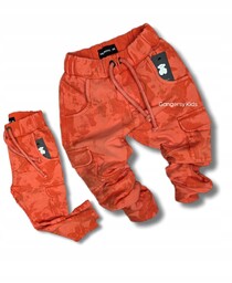 Despacito spodnie dresowe cargo dekatyzowane batik 104 red