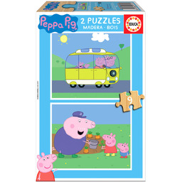 Educa, puzzle, Świnka Peppa, 2x9 el.