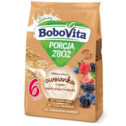 BoboVita Porcja zbóż Delikatna mleczna owsianka z ryżem