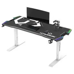 Ultradesk FORCE 166cm Regulacja wysokości Biały Biurko gamingowe