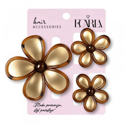 ECARLA Zestaw spinek do włosów klamer 3w1 Kwiat