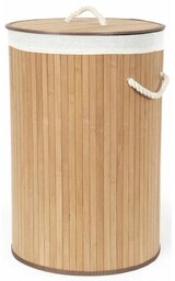 Compactor Kosz na brudne ubrania Bamboo okrągły, naturalny,