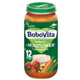 BoboVita Makaron z morszczukiem i warzywami po 12.