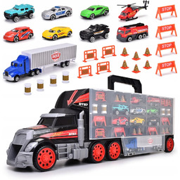Dickie City. Ciężarówka- walizka z pojazdami Dickie Toys