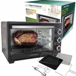 Mini Piekarnik 25L Grill Z Rożnem Esperanza Kompaktowy
