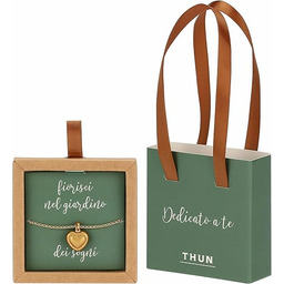 THUN - Naszyjnik z sercem, mosiądz, ceramika, 45