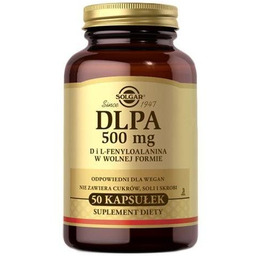 Solgar Dlpa 500Mg Fenyloalanina Wsparcie Mózgu 50 Kaps.