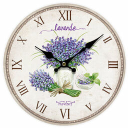 Zegar ścienny Lavande Provence, śr. 34 cm