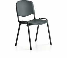 Krzesło NELSON, plastikowe siedzisko, czarny, czarny