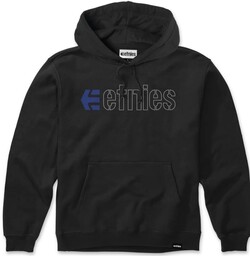 bluza męska ETNIES ECORP HOODIE BLACK/BLUE/WHITE