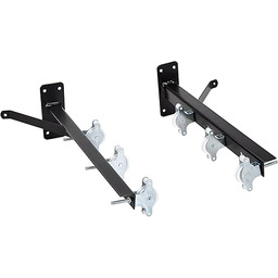 Sauvic Czarna suszarka ścienna z 6 rolkami pasowymi