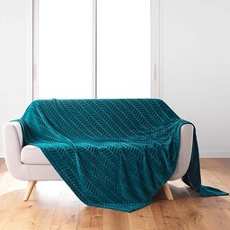miękkość wnętrza, kratka 180 x 220 cm niebieski,
