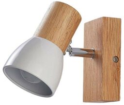 Lindby - Thorin Lampa Ścienna Light Wood/White