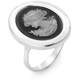 Srebrny pierścionek z wizerunkiem kobiety Kamea R20