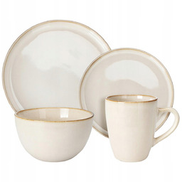 Serwis Obiadowy dla 4 osób 16 elem. beż