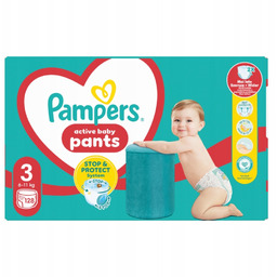 Pieluchomajtki Pampers Pants, pieluszki rozmiar 3, 128 szt,