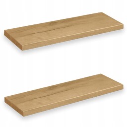 Półki Ścienne Dąb Craft Złoty – Zestaw 2x
