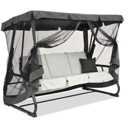 Huśtawka ogrodowa metalowa Walencja Garden Point szara