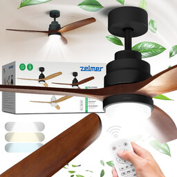 Wentylator Sufitowy Zelmer Wiatrak Lampa Led Ultra Cichy