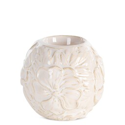 Eurofirany Świecznik ceramiczny Naira 10x10x10 kremowy 01