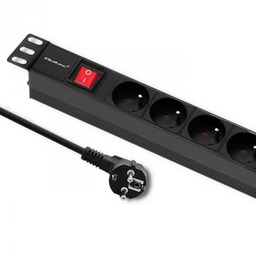 Qoltec Listwa zasilająca do szafy RACK 1U 16A