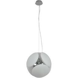Lampa wisząca szklana biało-chromowa 6-punktowa AZ0344 z serii