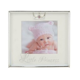 RAMKA NA ZDJĘCIA LITTLE PRINCESS srebrna 8x8 cm