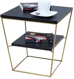 Edinos Stolik kawowy w stylu glamour czarny Z5-E68