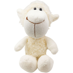 DLA DZIECI PLUSZOWA MASKOTKA OWIECZKA Z PRZYSSAWKĄ BIAŁA