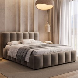 Łóżko tapicerowane z pojemnikiem 4578G 180x200 Welur Szary