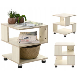 Szafka Nocna Minimalistyczna Jasne Drewno 40x40x45 cm Półka