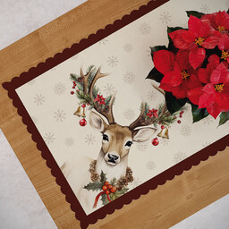 Markizeta Obrus bieżnik świąteczny 50x100 beżowy Vintage