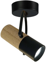 Kinkiet BOVINO, czarny/bambus, 1x5W LED GU10