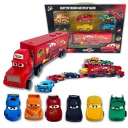 Auta Cars Samochodziki Figurki Zestaw Ciężarówka Zygzak McQueen