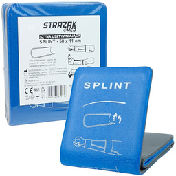 Szyna usztywniająca płaska typu splint 50x11cm niebieska