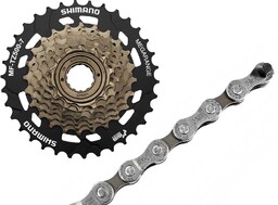 Shimano Zestaw Wolnobieg nakręcany Shimano MF-TZ500 MEGARANGE 7