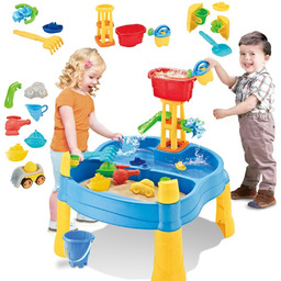 WOOPIE Stolik Wodny 2w1 Piaskownica Młyn 14 akc.