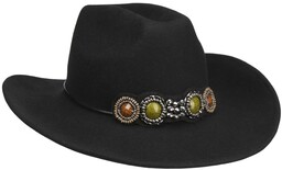 Kapelusz Western Vancester by Lipodo, czarny, cm