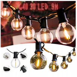 Zewnętrzne Lampki Sieciowe do Ogrodu Girlanda Sieciowa Ogrodowa