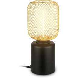 BRILONER - Lampa stołowa z drucianą siatką, przełącznik