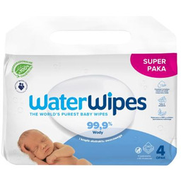 WaterWipes BIO Chusteczki nawilżane wodne, 4x 60szt.